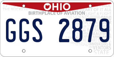 OH license plate GGS2879