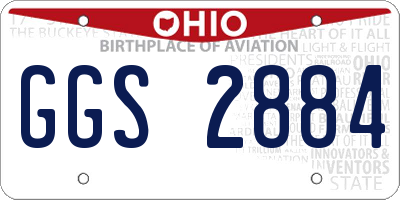 OH license plate GGS2884