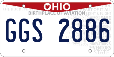 OH license plate GGS2886