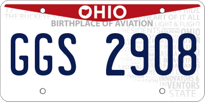 OH license plate GGS2908