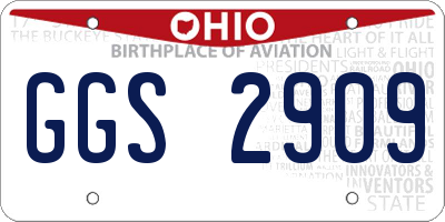 OH license plate GGS2909