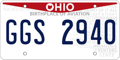 OH license plate GGS2940