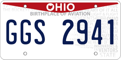OH license plate GGS2941