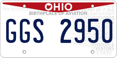 OH license plate GGS2950