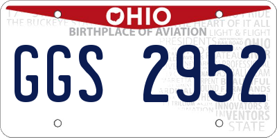 OH license plate GGS2952