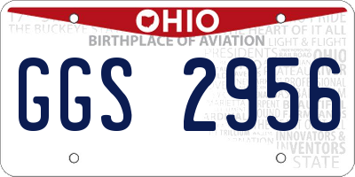 OH license plate GGS2956