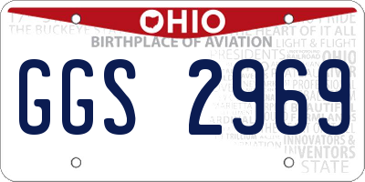 OH license plate GGS2969