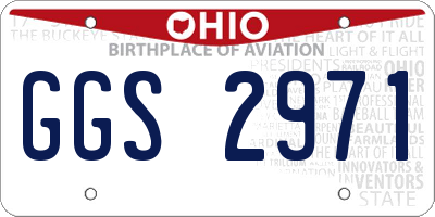 OH license plate GGS2971
