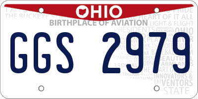 OH license plate GGS2979