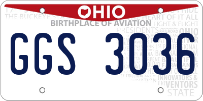 OH license plate GGS3036