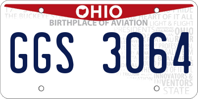 OH license plate GGS3064
