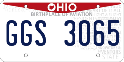 OH license plate GGS3065
