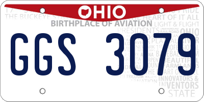 OH license plate GGS3079