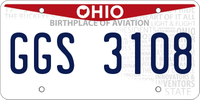 OH license plate GGS3108