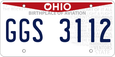 OH license plate GGS3112