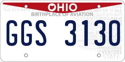 OH license plate GGS3130