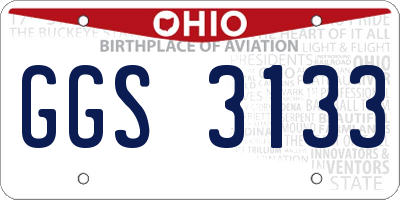 OH license plate GGS3133