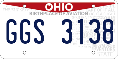 OH license plate GGS3138