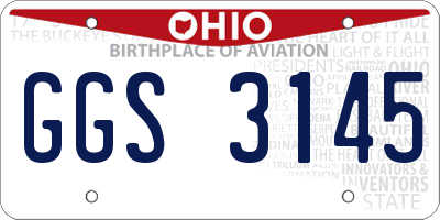 OH license plate GGS3145