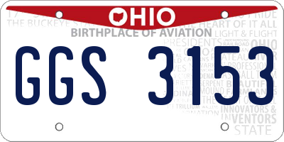 OH license plate GGS3153
