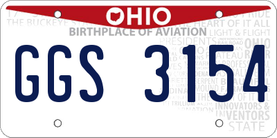 OH license plate GGS3154