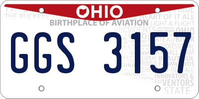 OH license plate GGS3157