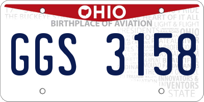 OH license plate GGS3158