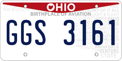 OH license plate GGS3161