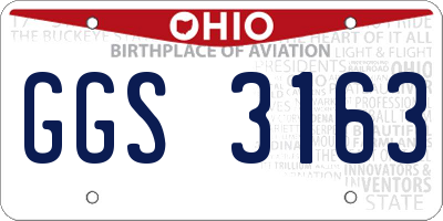OH license plate GGS3163