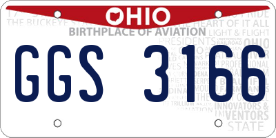 OH license plate GGS3166
