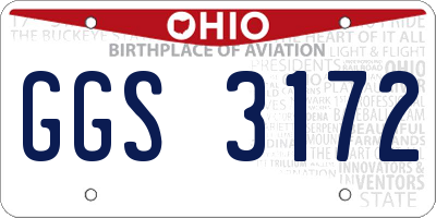 OH license plate GGS3172
