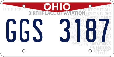OH license plate GGS3187