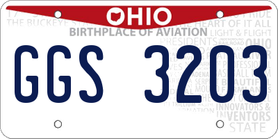 OH license plate GGS3203