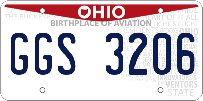OH license plate GGS3206