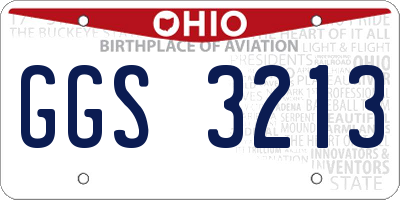 OH license plate GGS3213