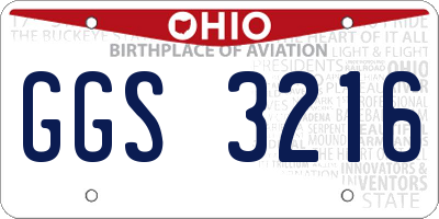 OH license plate GGS3216