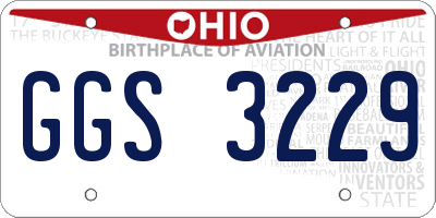 OH license plate GGS3229