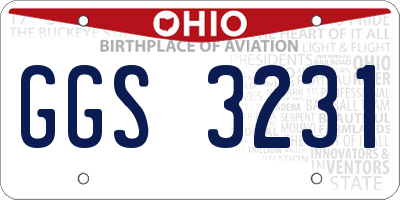 OH license plate GGS3231