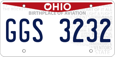 OH license plate GGS3232
