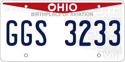 OH license plate GGS3233