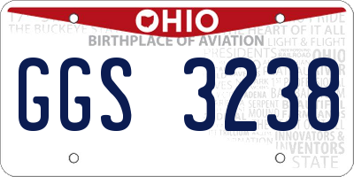OH license plate GGS3238
