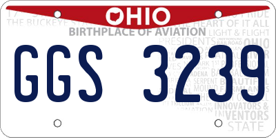 OH license plate GGS3239