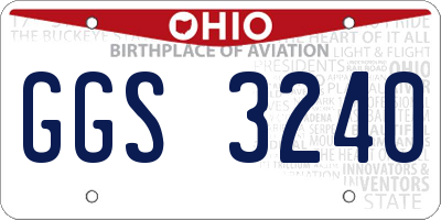 OH license plate GGS3240