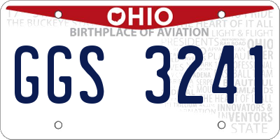 OH license plate GGS3241