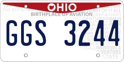 OH license plate GGS3244