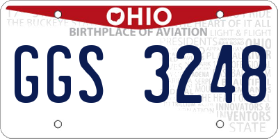 OH license plate GGS3248