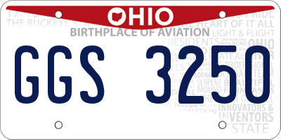 OH license plate GGS3250