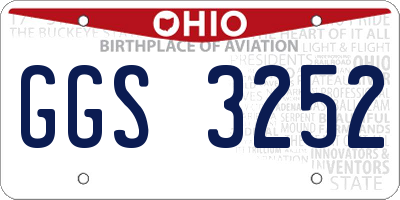 OH license plate GGS3252