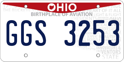 OH license plate GGS3253
