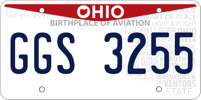 OH license plate GGS3255